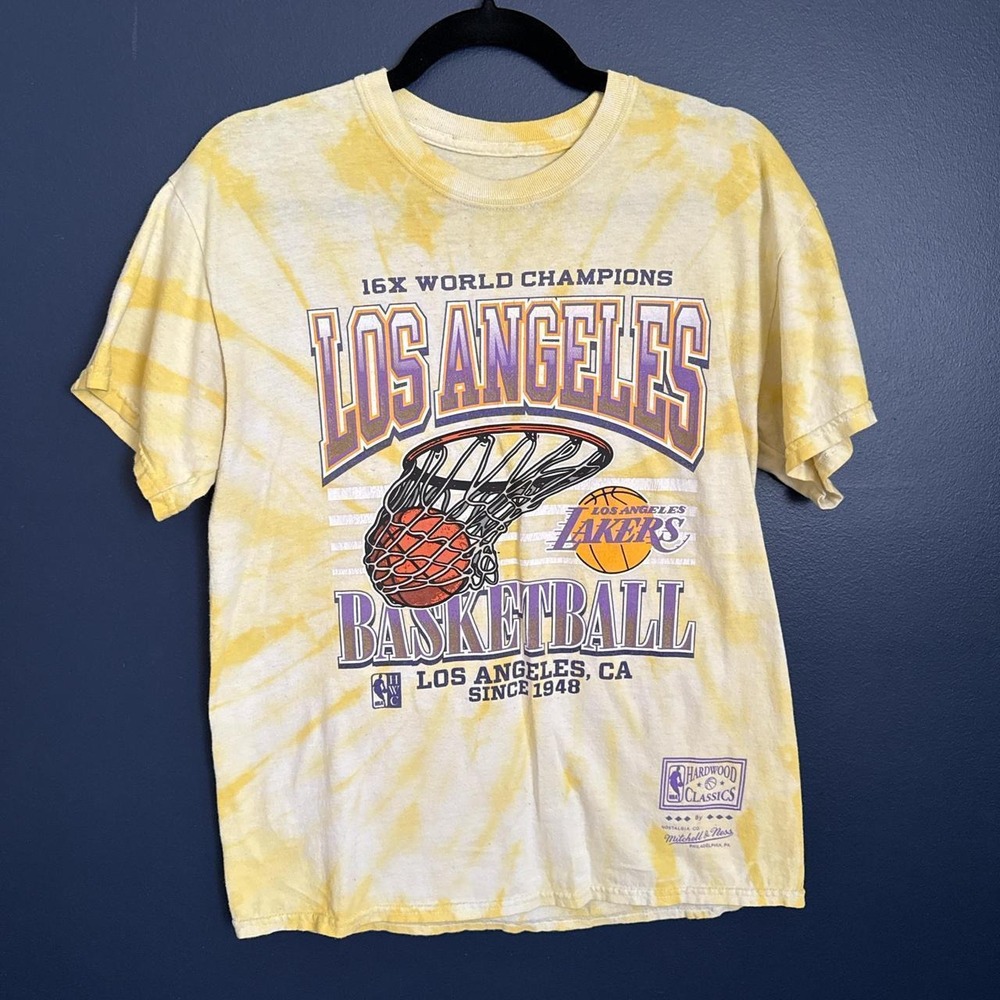 Mitchell & Ness Los Angeles Lakers Vintage Tie Dye T-Shirt Mens Medium NBA